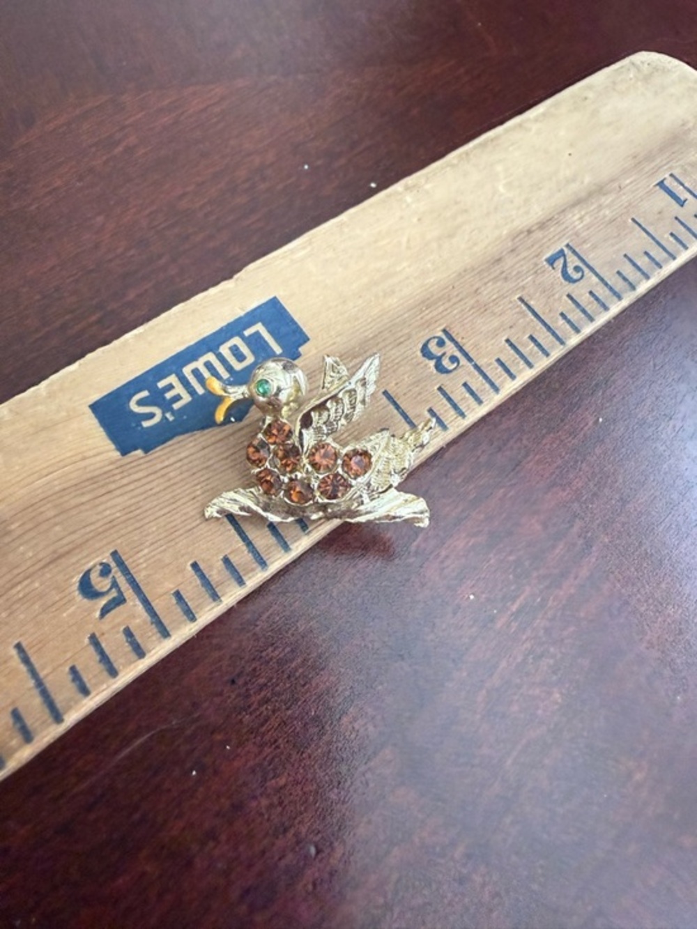 Vintage Gold Tone Duck Brooch - Picture 1 of 2